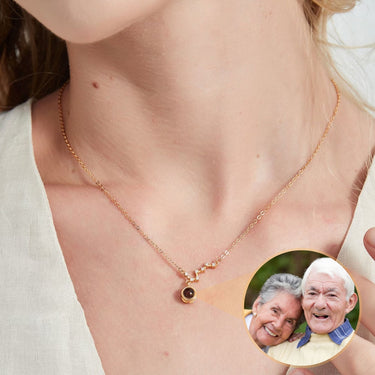 Stars Photo Personalised Necklace - Photo Necklace - Photo Projection Necklace Necklace Brother & Sisters